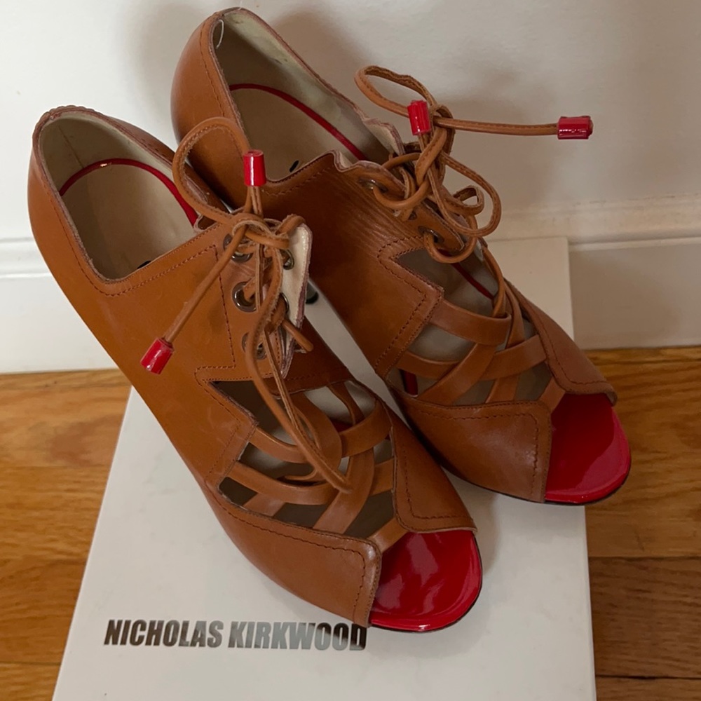 Nicolas Kirkwood iconic steel heel sandal